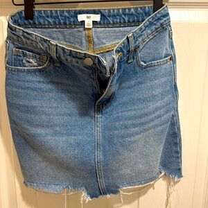 Jean mini skirt ripped edge - Brass Plum (Nordstrom)